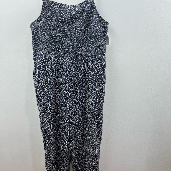 OLD NAVY jumpsuit size XXL sleeveless blue with flowers print NWT - Picture 15 of 16